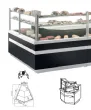 Vitrine d'angle rfrigre ventile profondeur 990mm Longueur 1180mm MAGNUS - VMG 45 AA R